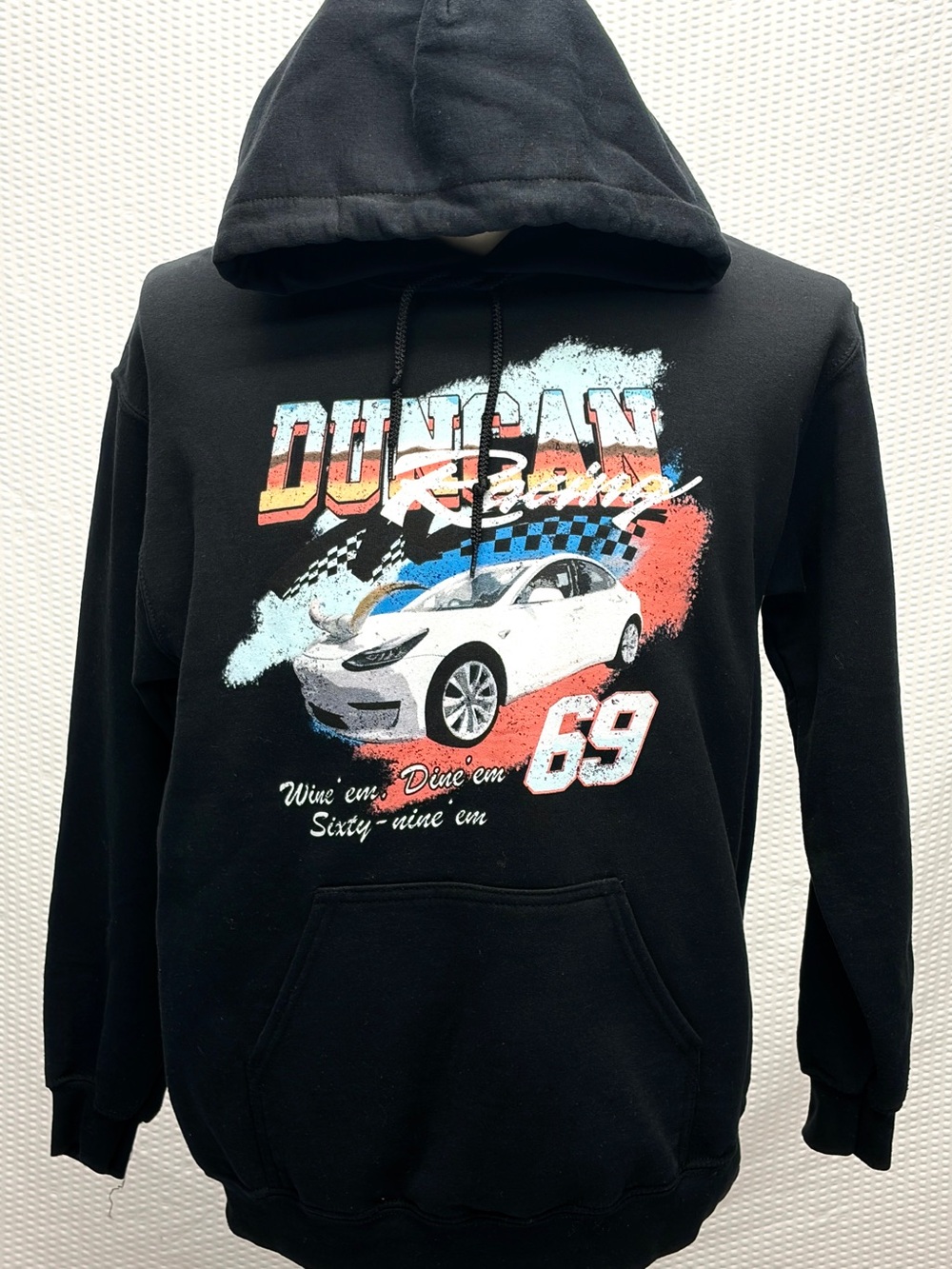 Danny Duncan Racing Graphic Hoodie Mens M Black Duncan Racing Streetwear